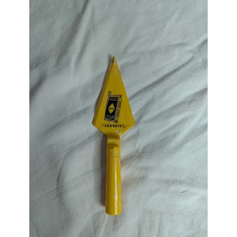 Vintage Sakrete cement mix‎ trowel shape LETTER OPENER remembrance Brown Bigelow